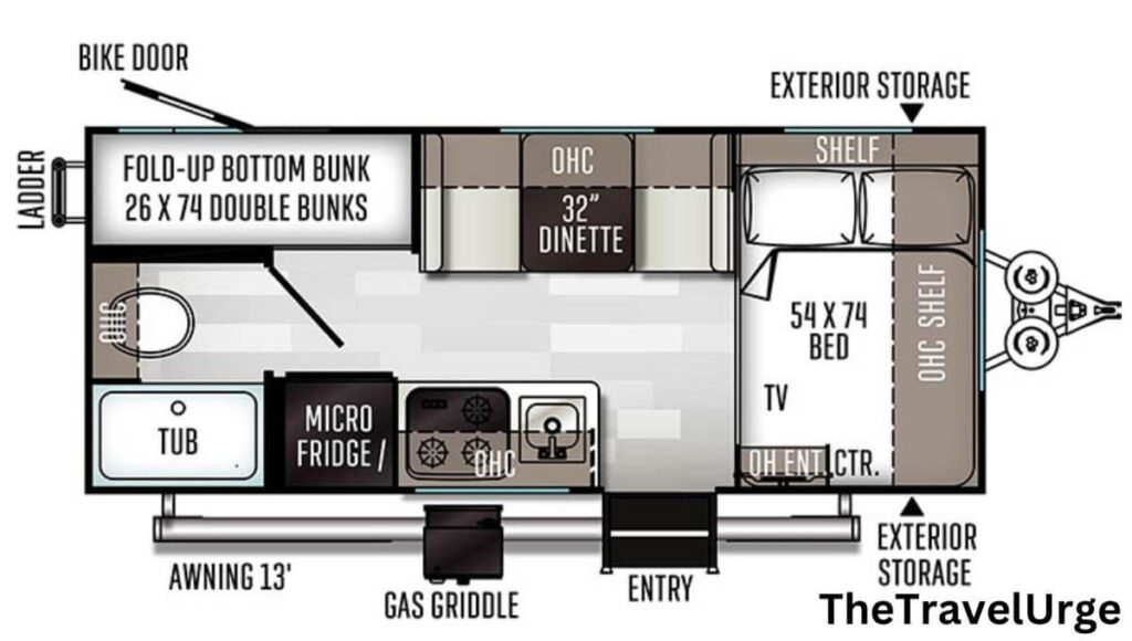 bunkhouse travel trailer floor plans